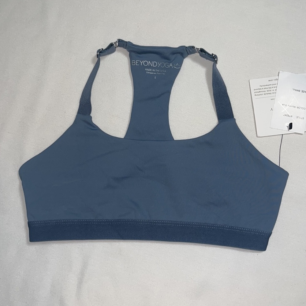 Beyond Yoga Blue Racerback Sports Bra